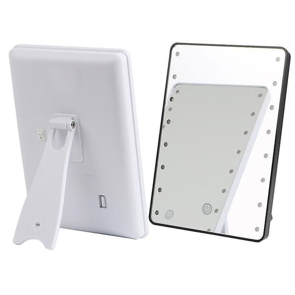 Sminkspegel med LED-ljus, resespegel (svart, 255*185*30 mm)