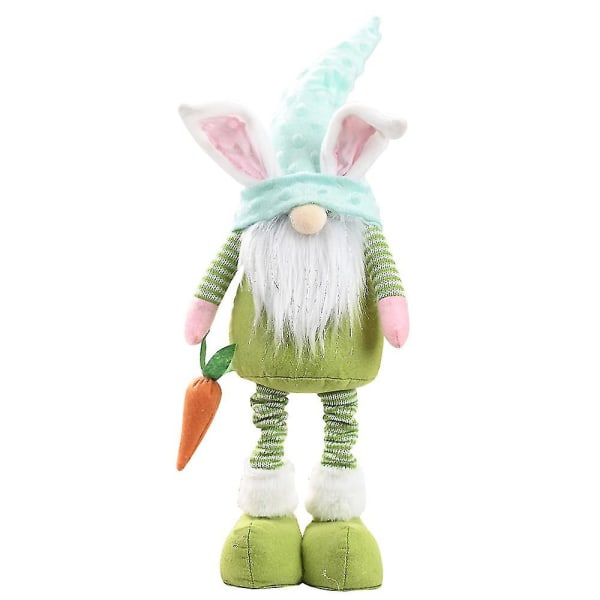 Påskhare Gnome Handgjord Kanin Morot Plyschleksaker Docka Ornament Barn Påsk Hem Party Dekor, D