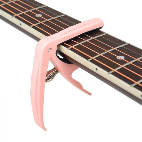 Snabbt Byte Kapodaster för Akustisk/Elektrisk Gitarr Ukulele Universal Rosa