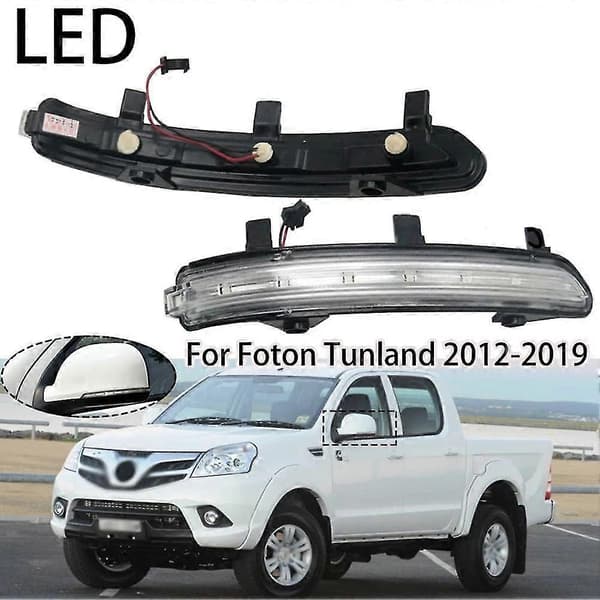 Bakspejl LED-indikatorlampe, blinklys til Foton Tunland 2012 - 2019 blackwhite