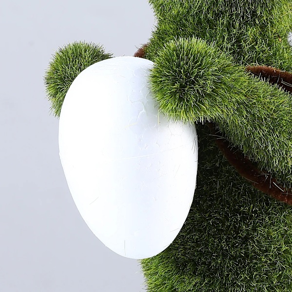 Påskhare Figur Grön Moss Flockad Kanin Prydnad
