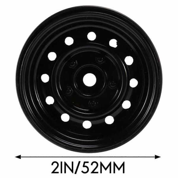 4 stk. 1,9\" legerings Beadlock-fælg til 1/10 skala RC Rock Crawler akselkøretøjer Black