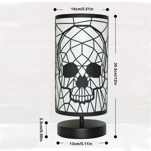 [RM]100% ny Sort Kranie Lampe Gotisk Lampe Kranie Lys