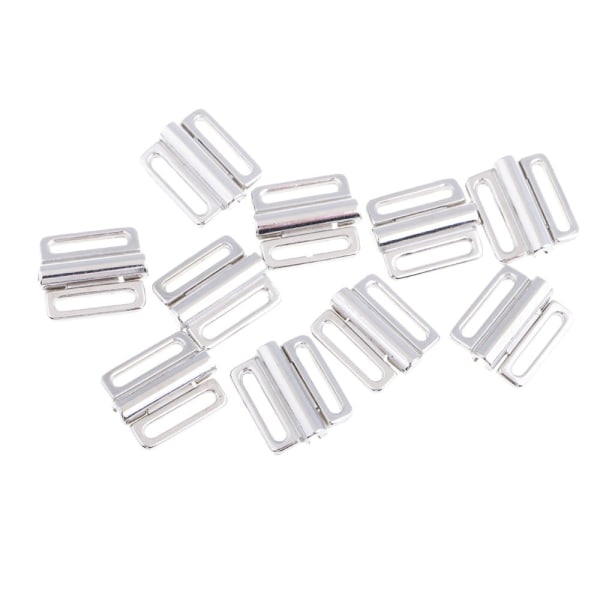 10 set bikini clips hake och snäpp metallrem bh baddräkt 10mm