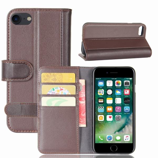 iPhone 7/8/SE (2020/2022) - Premium Split Leather Case - Ruskea 80