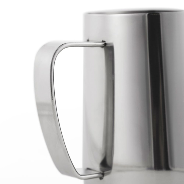 Rostfri Mjölkkanna för Kaffe Latte, Skummkanna 600ml Silver