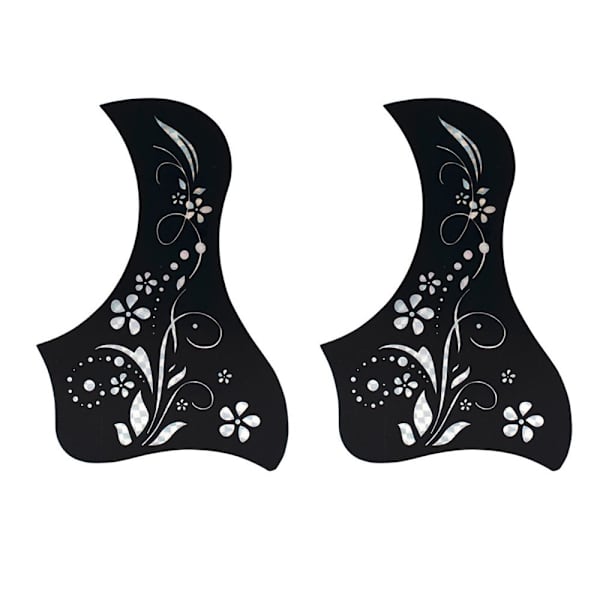 2 Plektrumskydd Repskydd för Akustisk Folkgitarr Silver