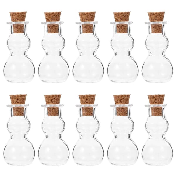 10 st glasflaskor korkproppar DIY dekoration miniglasflaskor små glasflaskor burkar korkar glasflaska flaska korkflaska size