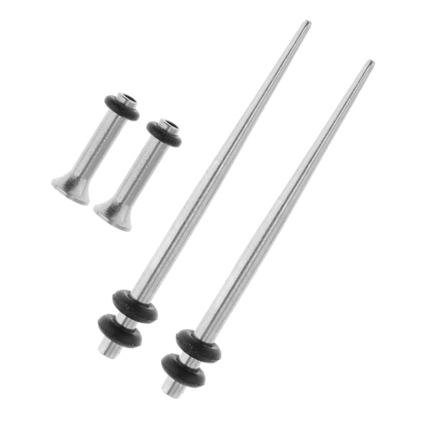 4 st örontunnlar rostfritt stål stretching kit flare plug tapper 2mm