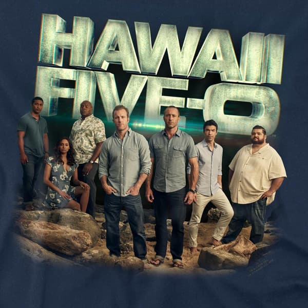 [RM]Hawaii Five-0 Herr Cast T-Shirt L Marinblå Navy Navy L