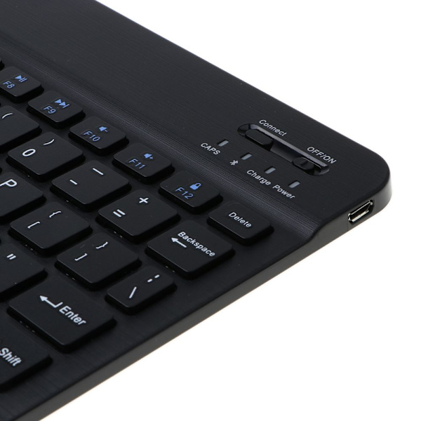 Slim Trådlöst Bluetooth Tangentbord för iMac iPad Android Telefon 10.1tum Svart