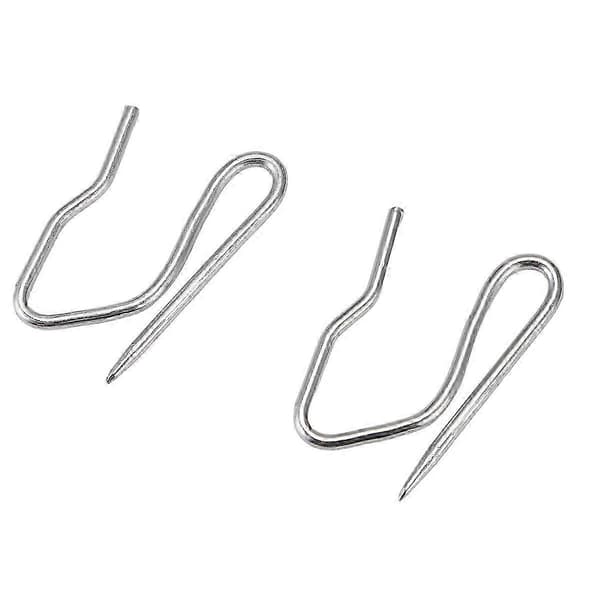 [RM]10 stk Gardin Draperi Pin Kroker - Sølvfarget