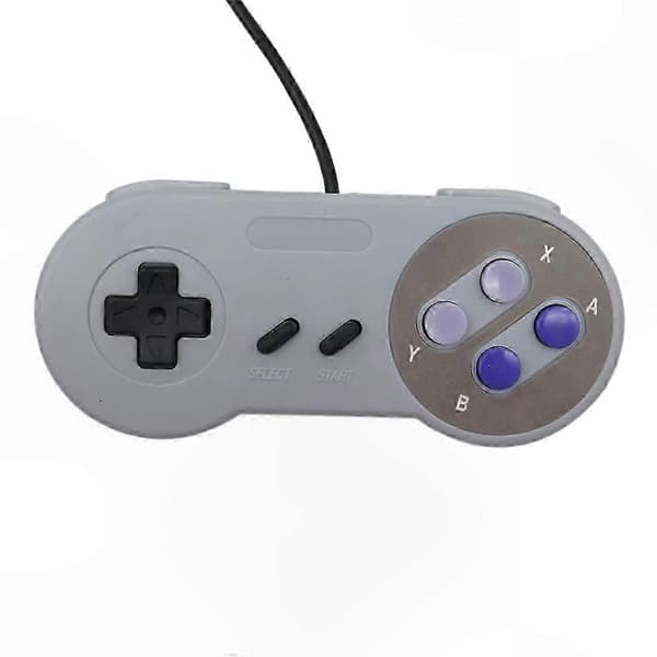 2-pak kablede controllere til klassisk spillekonsol, 1,8 m kabel til 2-spiller gameplay på SNES-system