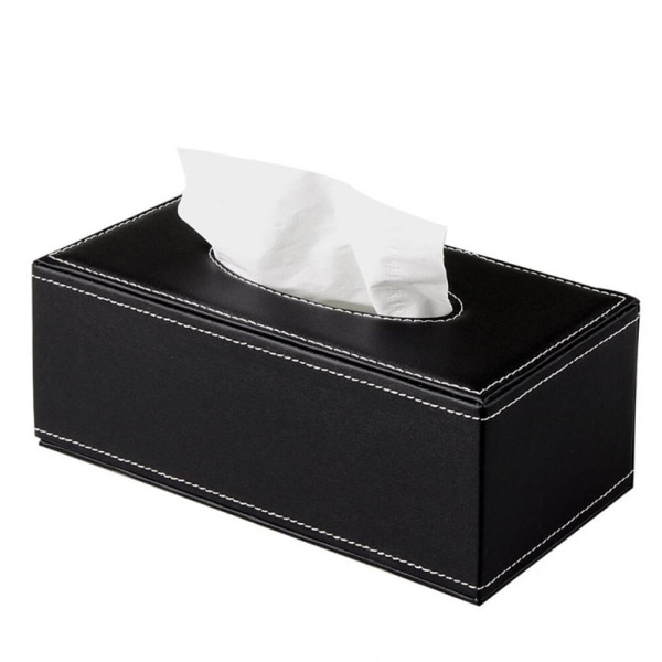 PU Läder Tissue Box Omslag Hållare För Badrum Bänkskivor