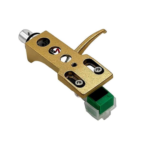 AT3600L Stylus+Pladespiller Headshell Kit Universal Phono Pickup Montering til LP Vinyl Pladespiller B Gold & green