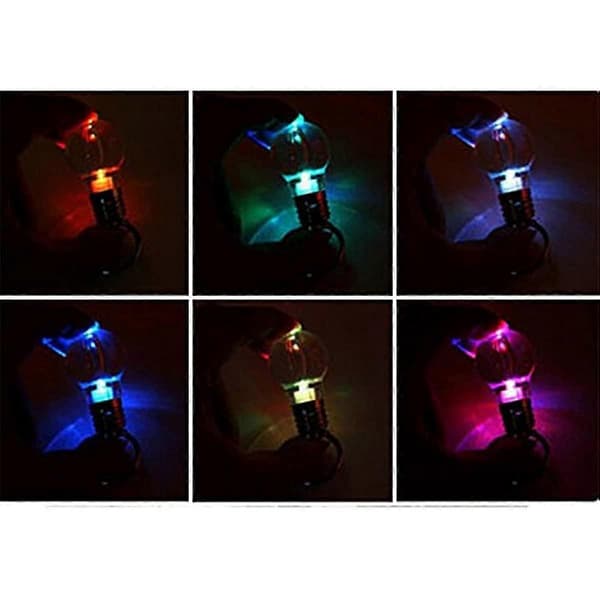 2 stk. nyhed farverig RGB LED nøglering pæreformet nøglering
