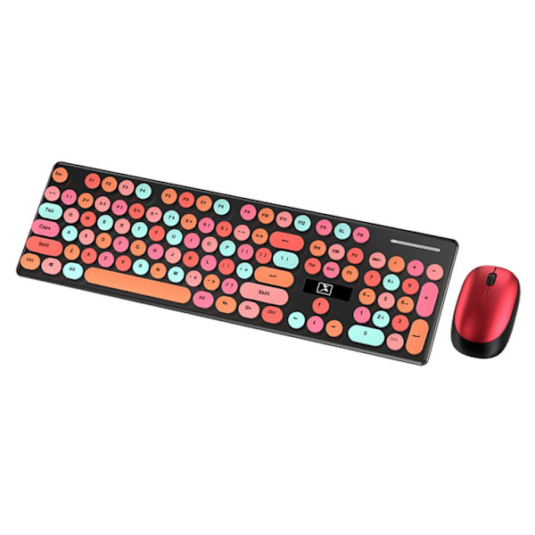 104 Tangenter 2.4GHz N620 Trådlöst Punk Mekaniskt Tangentbord Gaming Mus Set Vigor Gul