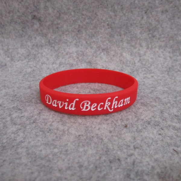 Nr 7 David Beckham signatur lysande silikon sportarmband armband*2 Red circumference 17cm
