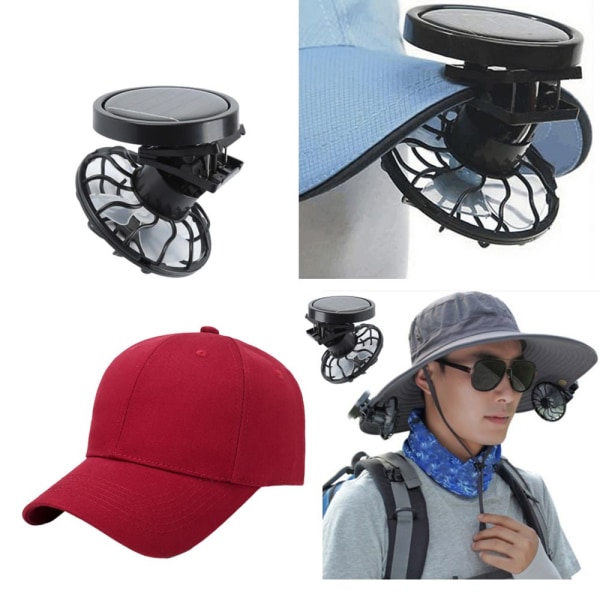 Clip-on Cap Mini energiblåsare och cap för handsfree campingfiske B