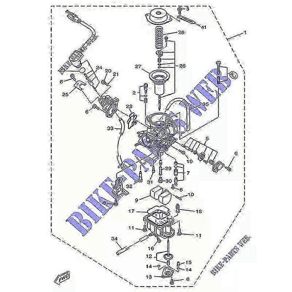Forgasserkit for Yamaha Majesty 125, YP125E 2003-2009 modell Plunger