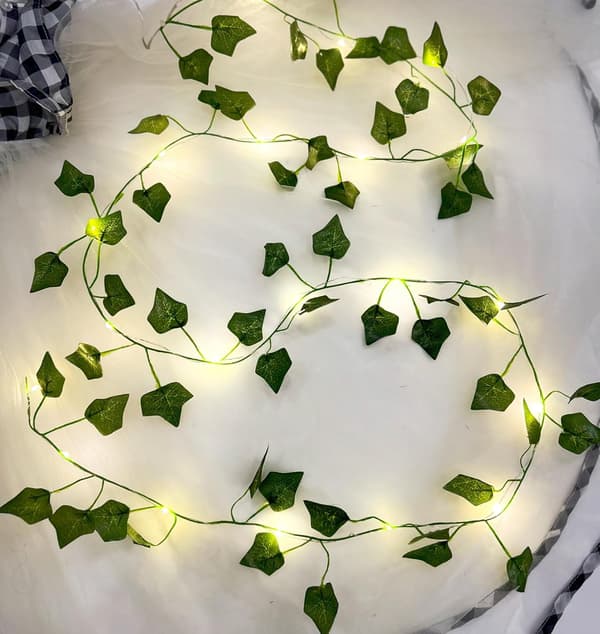 [RM]Leaf light string, 2m ivy light string, 20 LED lights, plant wall decoration for spring, wedding party, garden festival