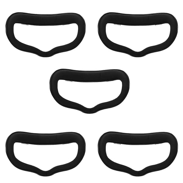 5X Åndbar Svedafvisende Interfacebeslag Erstatningsdele Blød Pude VR Ansigtsplade til Oculus Quest 2 Black