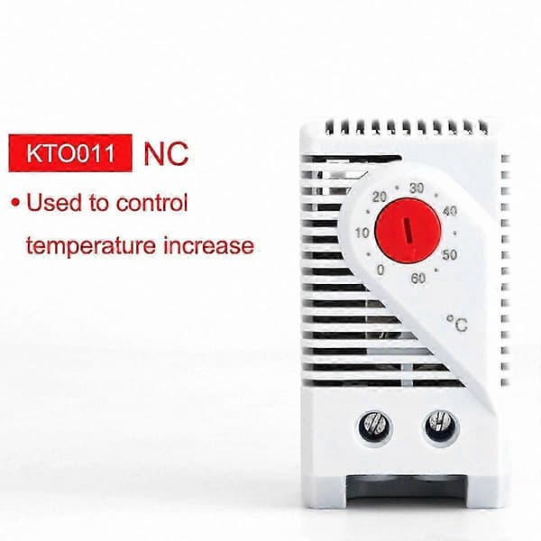Mini Termostat til Skabe, Kompakt Mekanisk Temperaturregulator White KTO011