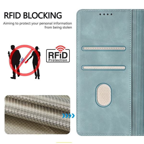 Wallet Case for Samsung Galaxy S26 Artificial Leather RFID - Lake Blue
