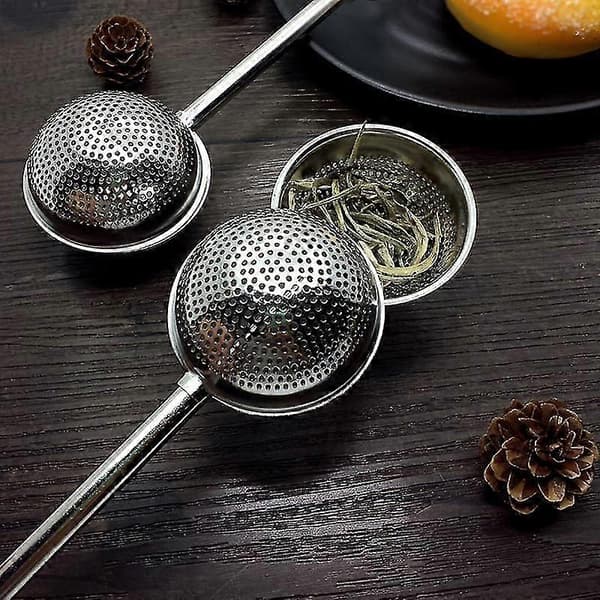 Udtrækkelig tebold-infuser i rustfrit stål, bladseparator, køkkentilbehør