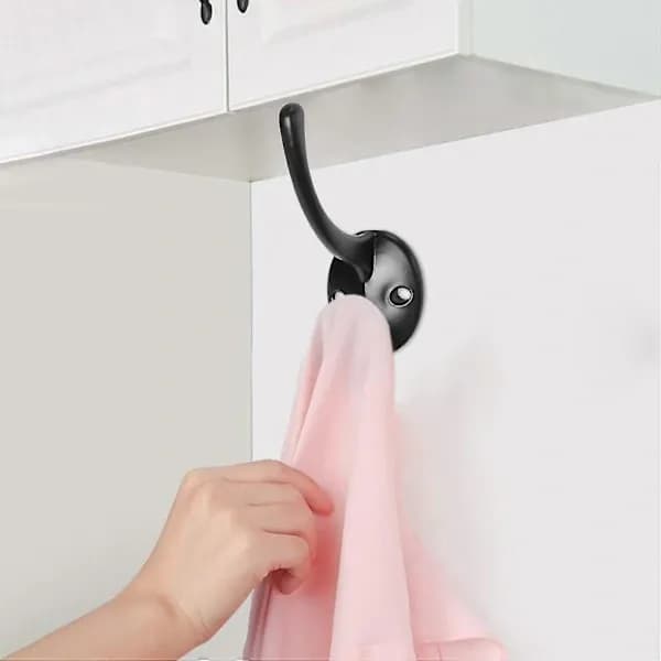 [RM]12-pack Coat Rack Mounted with Retro Double Hooks, Useful Hooks for Coat, F