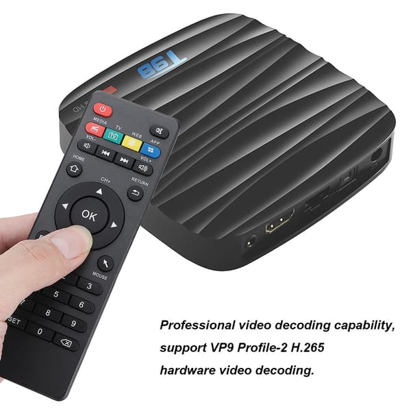 [RM]T98 H6 2+16G Quad Core Smart TV Set Top Box for Android 8.1 110-240V
