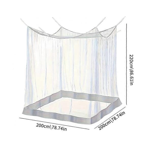 [RM]Extra stort myggnät 220x200x200cm Polyester Sovrum Camping Skydd Black