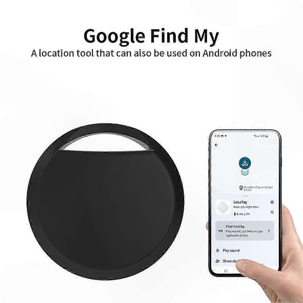 4-pak Bluetooth-sporingsmærker kompatible med Android og Find-app Black