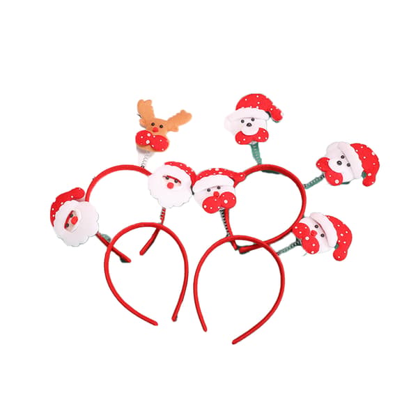 4-pack julhårband, julglödande tecknade hårband, presenter till barn glow