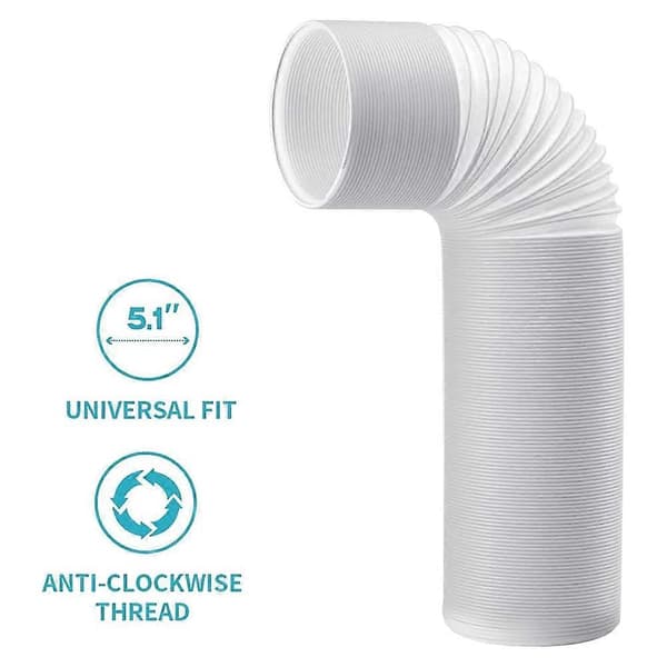 Avgasslang 130 mm, avgasslang för luftkonditionering, PVC-slang, luftkonditioneringsrör, ventilationsslang 13cm x 2 m