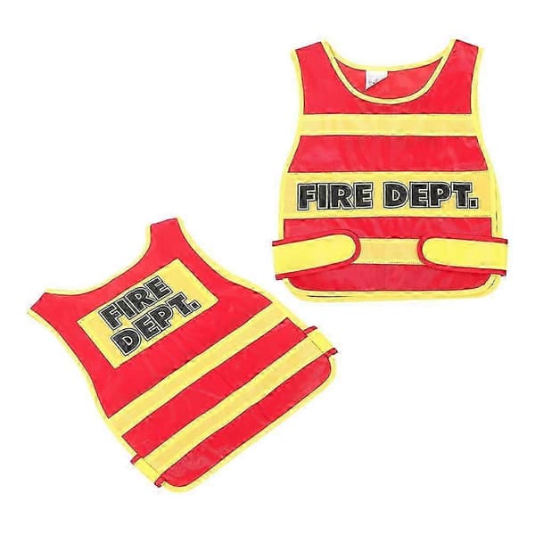 Brandväst för barn, brandmansdräkt, 2-pack