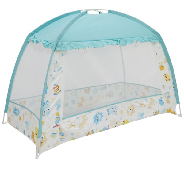 baby tält för säng myggnät kapell säkerhetslekhage blå 75 x 150 cm
