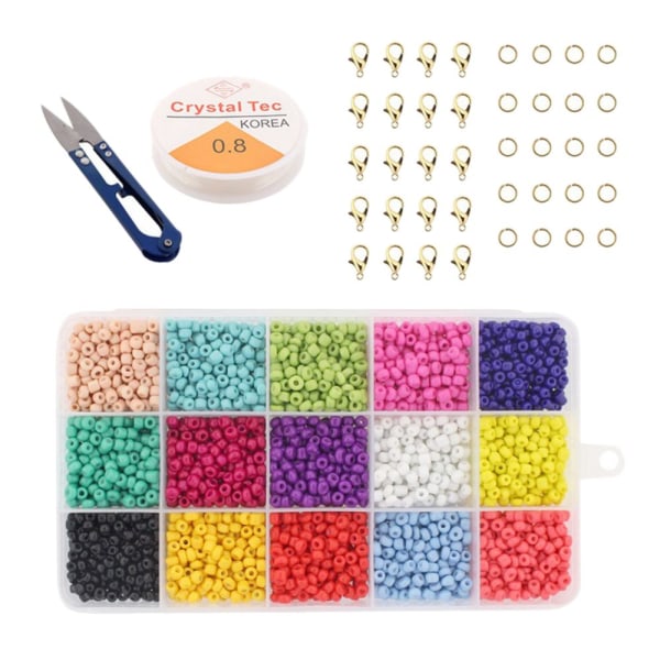 1 set Bulk Beads DIY Crafts Smycken Kit Flickor Handgjord leksak A