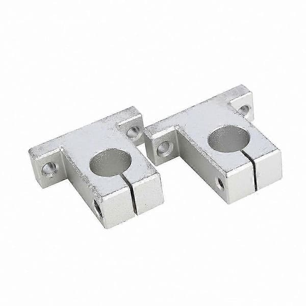 2-pak aluminium lineær skinneakselstøttebeslag til 16 mm aksler