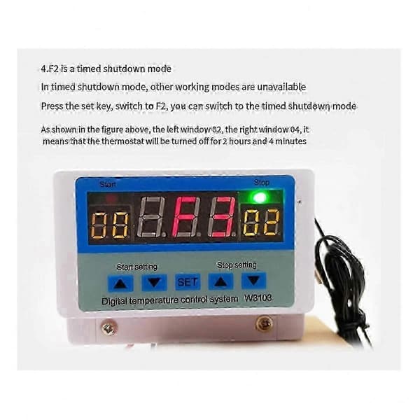 Programmerbar termostat 220V 5000W Maks. 30A Digital temperaturkontrol -19 til 99C område
