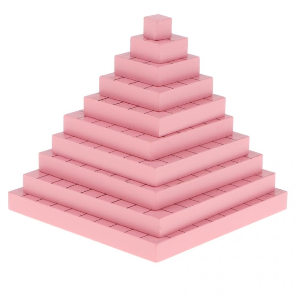 Pythagoras sats \u0026 Cubic Tower Pussel Set - Montessori pedagogisk leksak i trä
