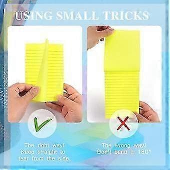 100 x 150 mm 6 farverige sticky notes, forede sticky note-blokke, 45 ark/blok