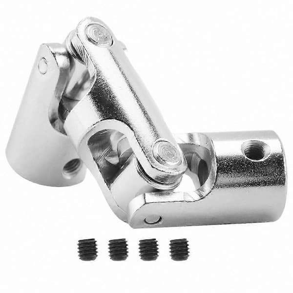 5x5mm RC kaksoisyleisnivelkardaani ruuvilla Silver