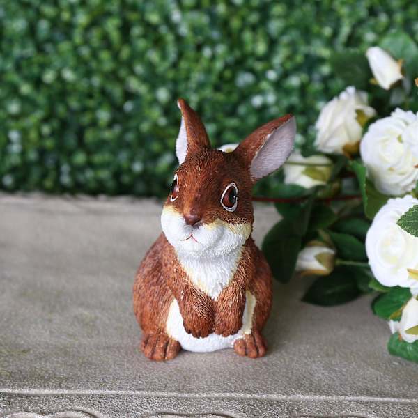 Gårdsträdgård Skrivbord Heminredning Mjuk Montering Påskdekoration Kanin eierfarben ostern B