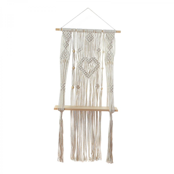 Enkel Macrame Väggbonad Gardin - Boho Väggtapet - Bohemisk Macrame Gardin för Vardagsrum, Sovrum, Barnrum, Fönster, Bröllopsbakgrund