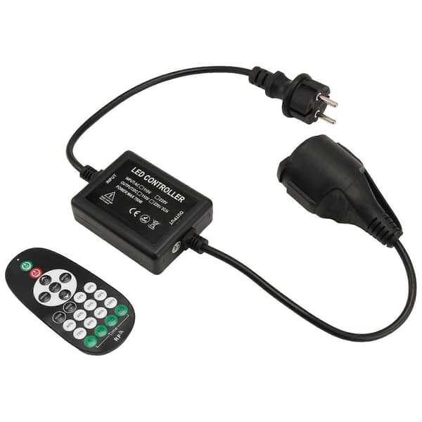 750W LED Dimmable Controller AC 220V Dimming 23 Keys Remote Control Kit for LED Strips, Bulbs, String Lights, Christmas Party, EU Plug Black