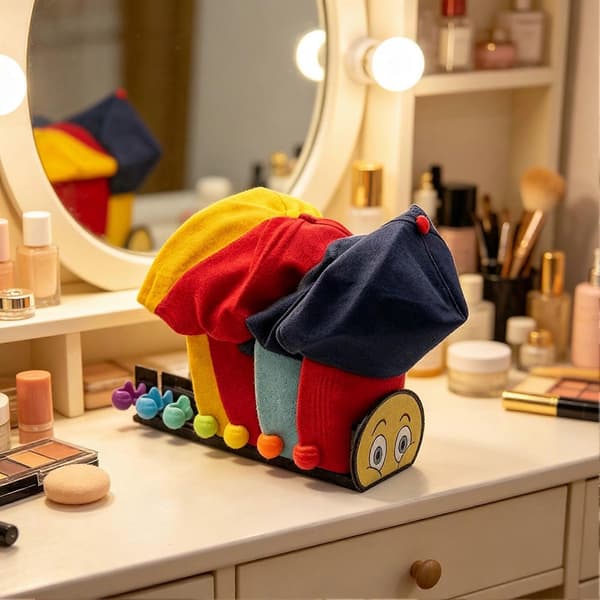 [RM]Baseball Cap Rack - med regnbuehænder og plads til 7 par - til garderobe B