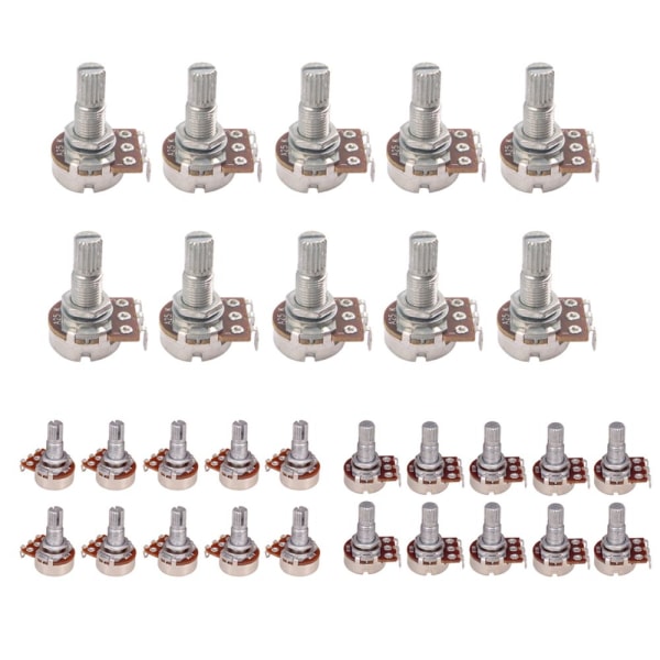 10st audio potentiometer potar för bas elgitarrdelar a25k