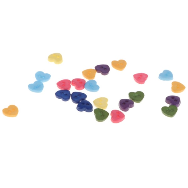 1000 st blandade färger hjärta hartsknappar för DIY hantverksutsmyckning 6 mm