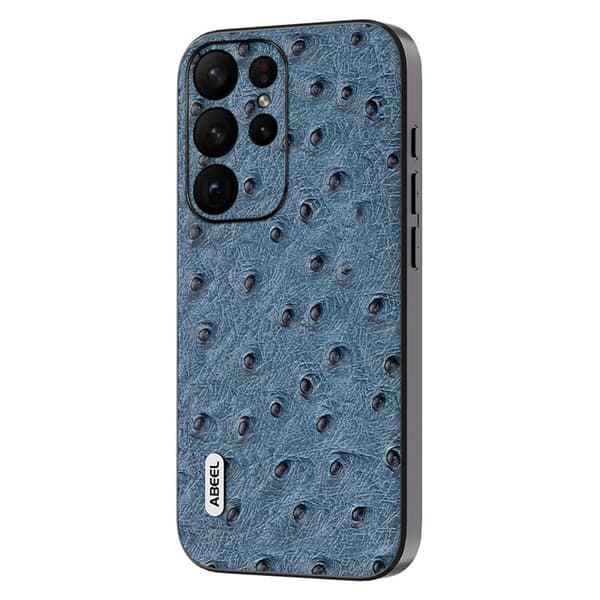 ABEEL Ægte Læder Mobilcover til Samsung Galaxy S23 Ultra Blå